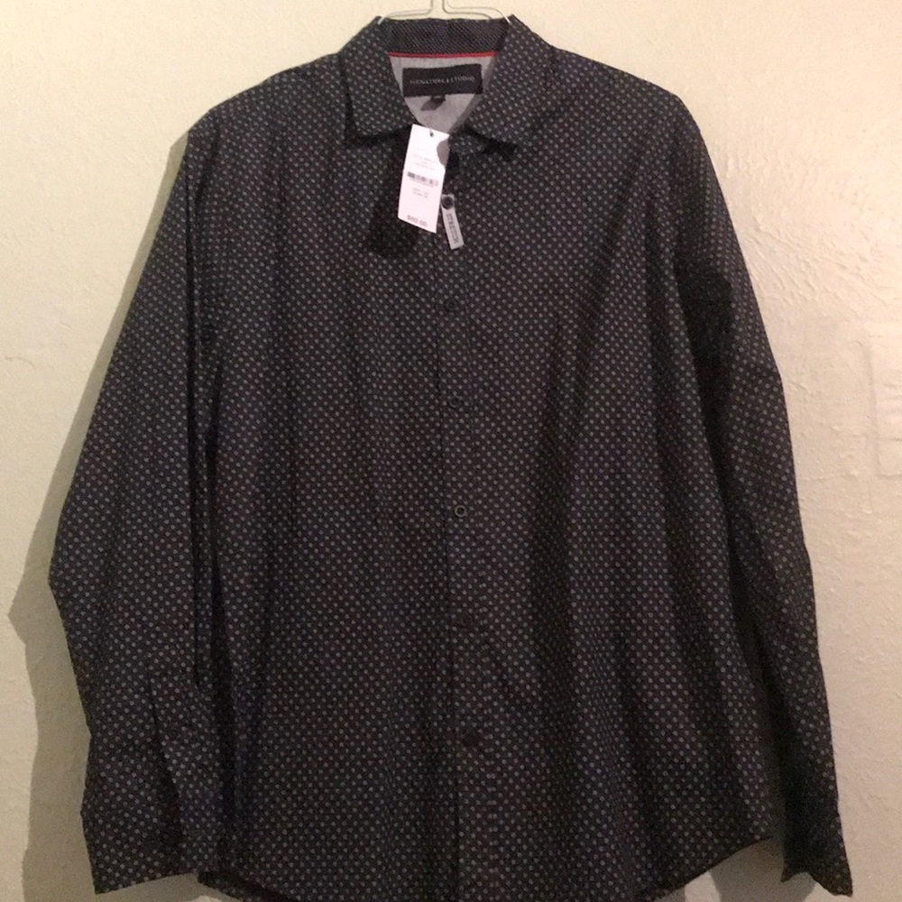 Signature studio long sleeve button down